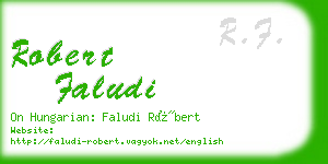 robert faludi business card